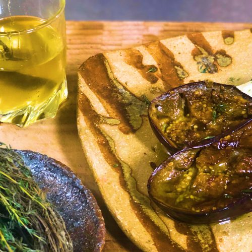 Aubergine Burrata with Thyme and Honey Recipe.tv