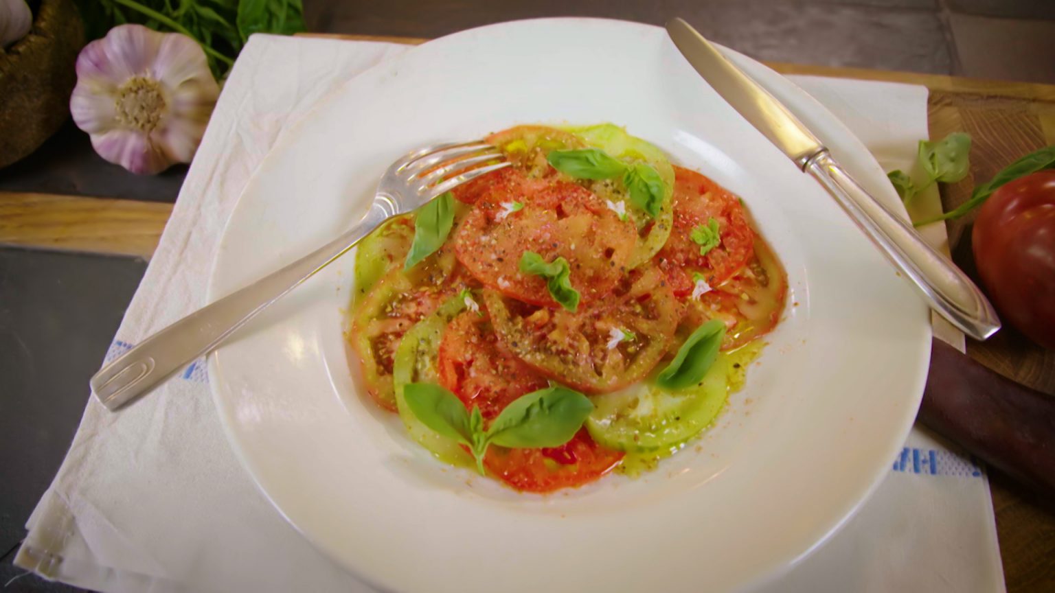 Tomato Carpaccio with Bottarga Recipe.tv
